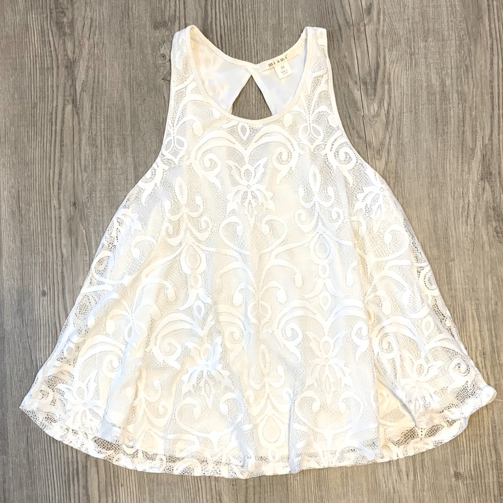 White Lace Tank Top